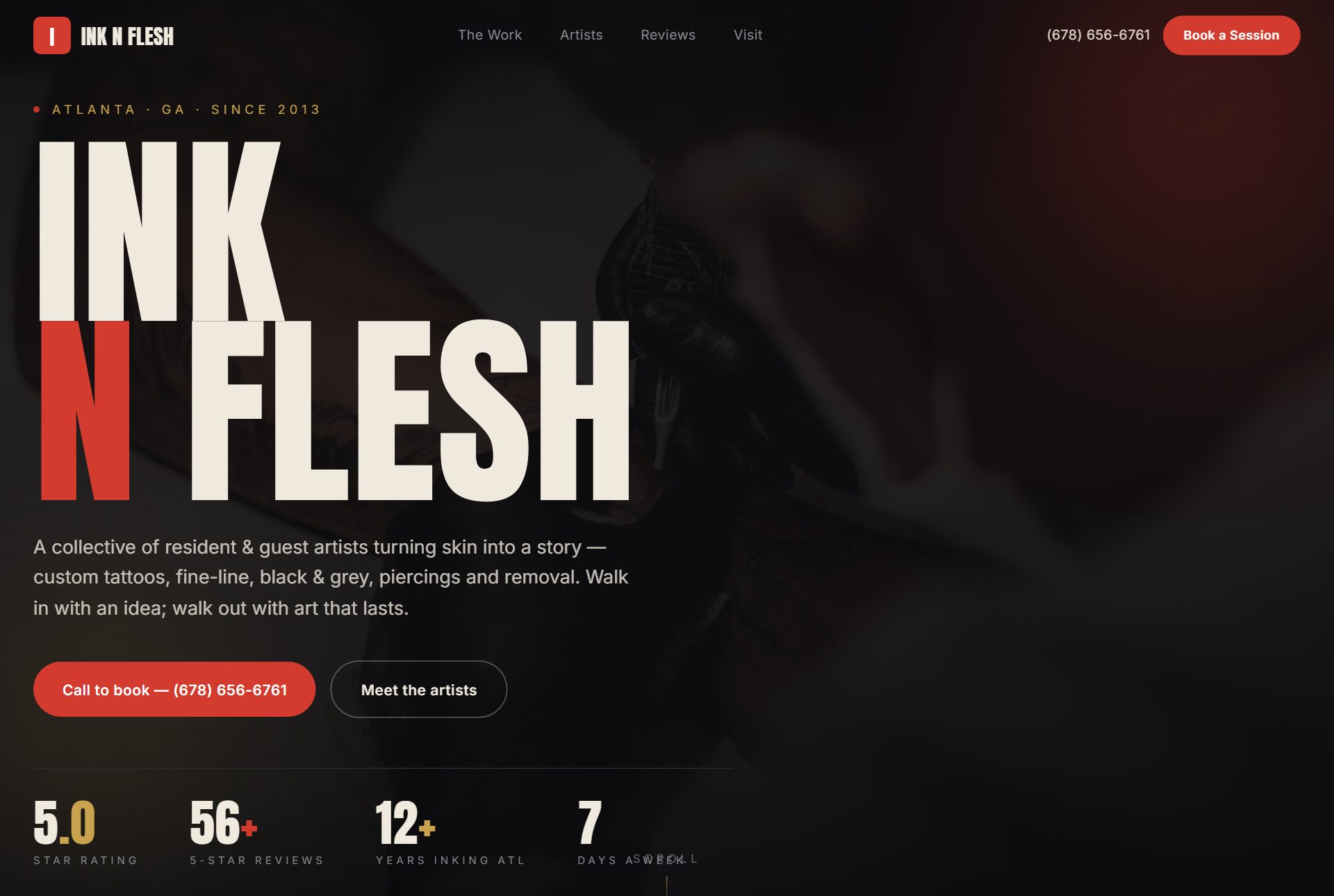 Ink N Flesh website